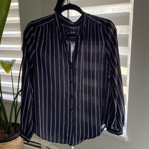 Ann Taylor navy stripped blouse (medium)